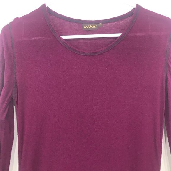 Kuhl Maroon Wool Blend Performance Base Layer Long Sleeve Pullover Shirt - Picture 2 of 15